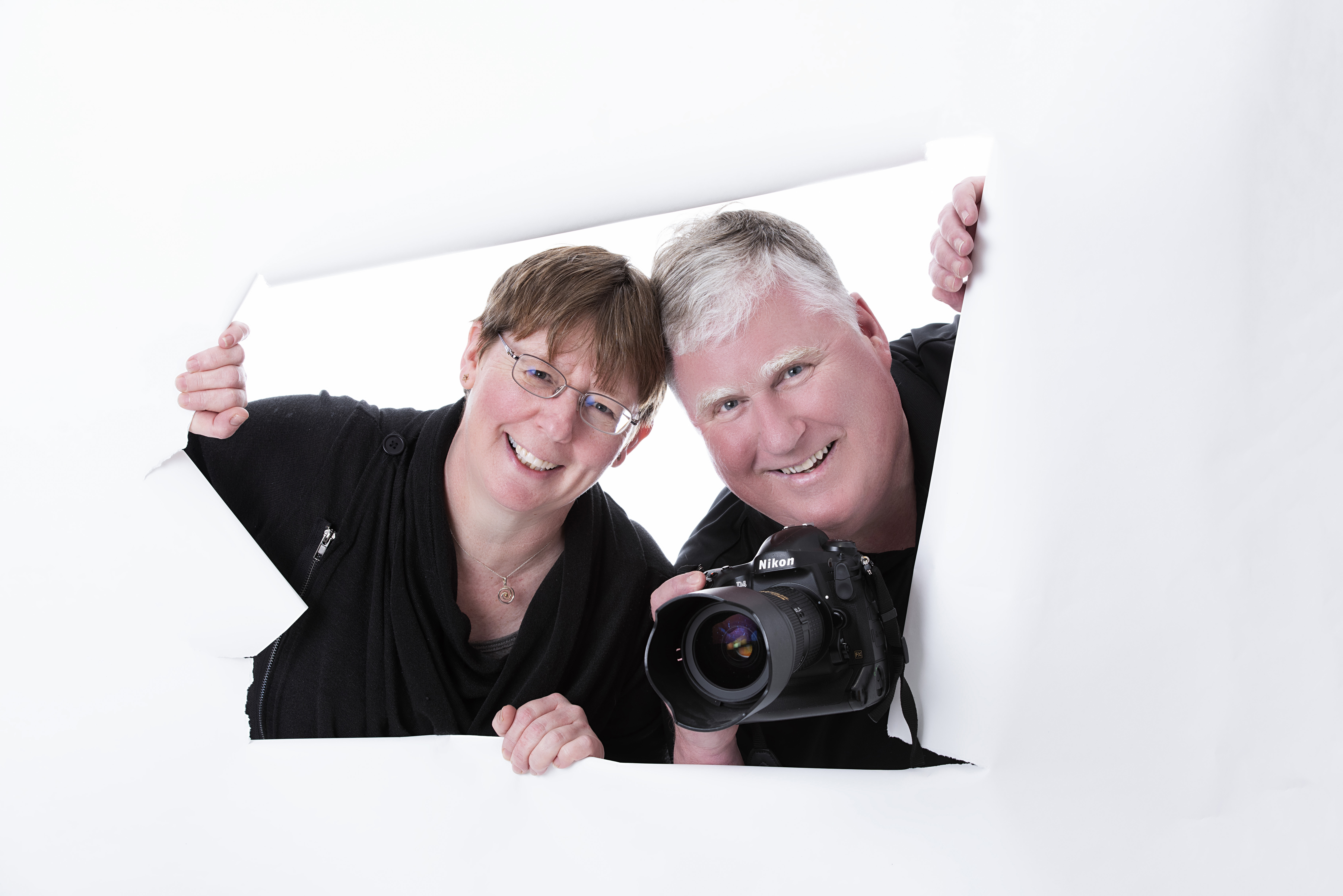 Steve and Georgina owners of Boudoir by Blitz, in their Gosport photography studio.