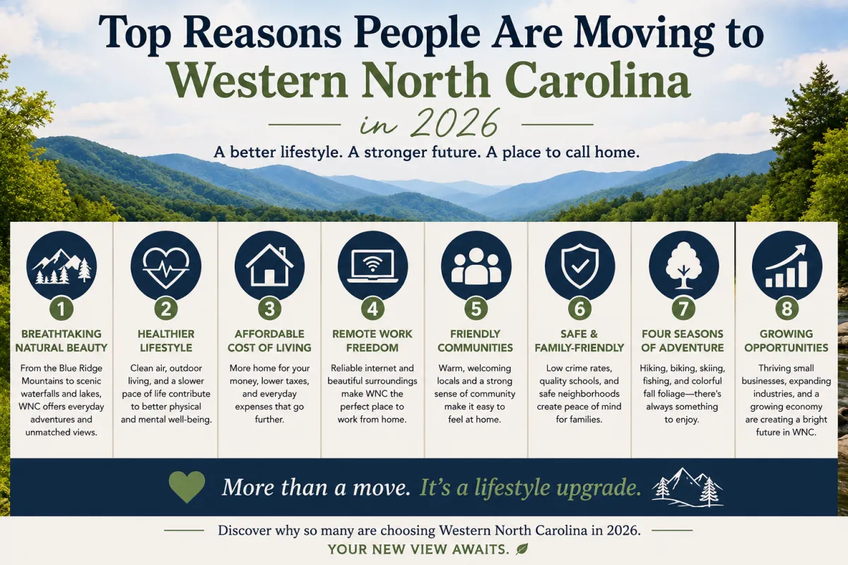 Top reasons people are moving to Western North Carolina for lifestyle and affordability
