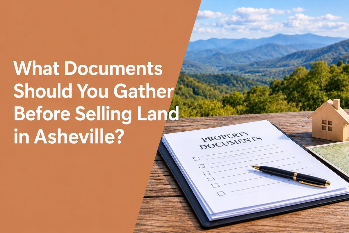 Documents and property records to prepare before selling land in Asheville North Carolina