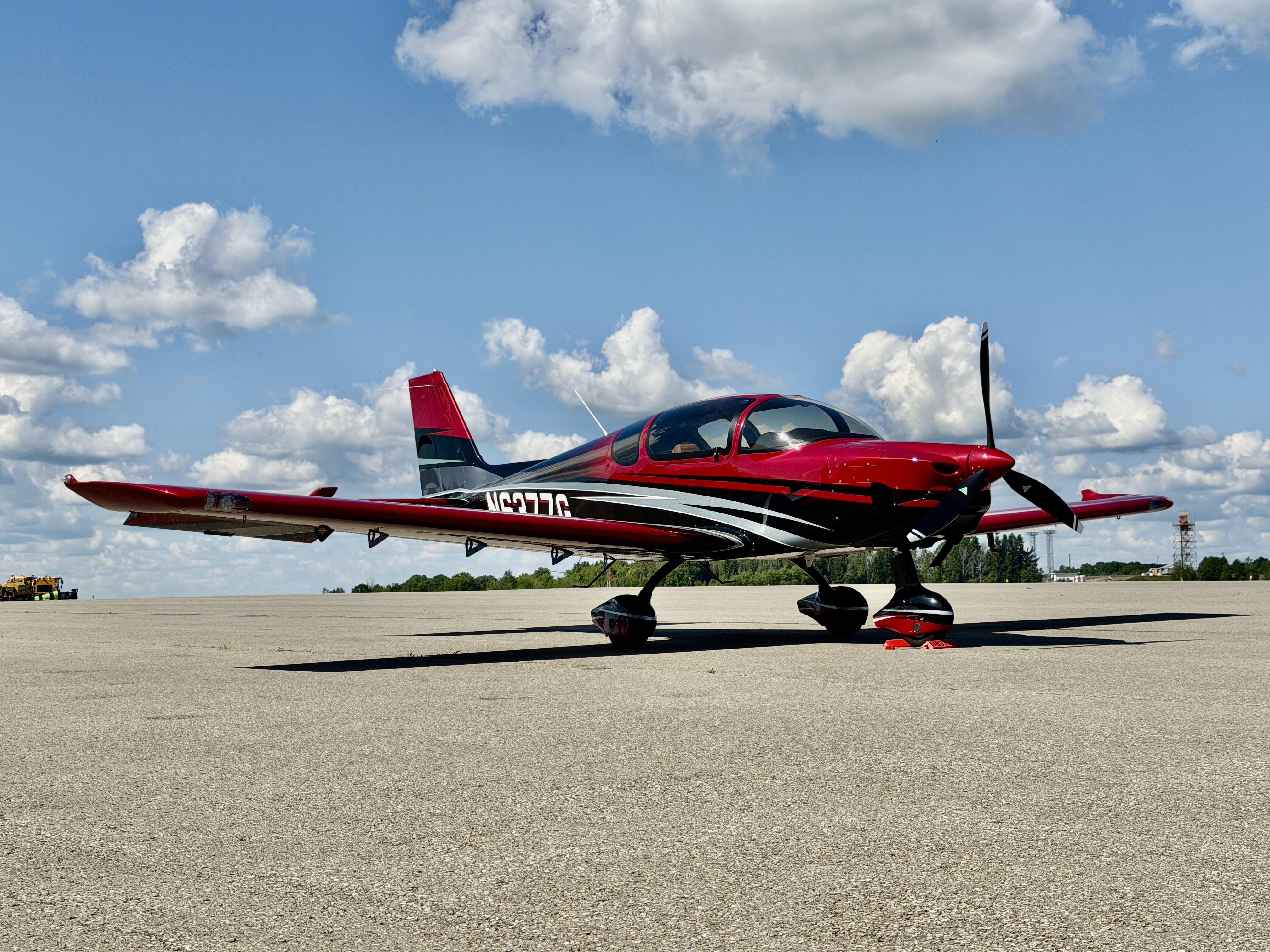 2025 Airplane Factory Sling TSi N6377G for sale — exterior view with custom metallic paint, Endicott NY