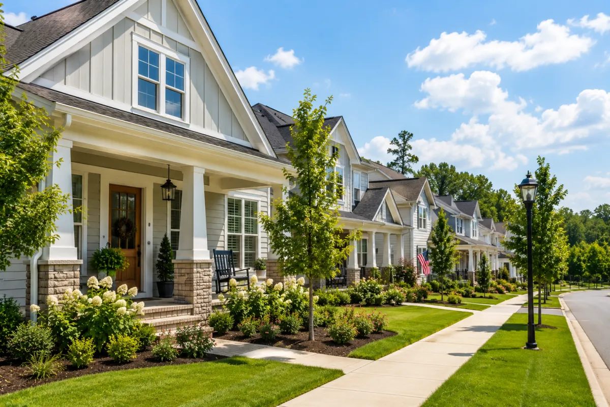 Cover Image Alt Text Modern Greenville, South Carolina home exterior with welcoming front porch, clean landscaping, and a calm residential neighborhood during daylight.
