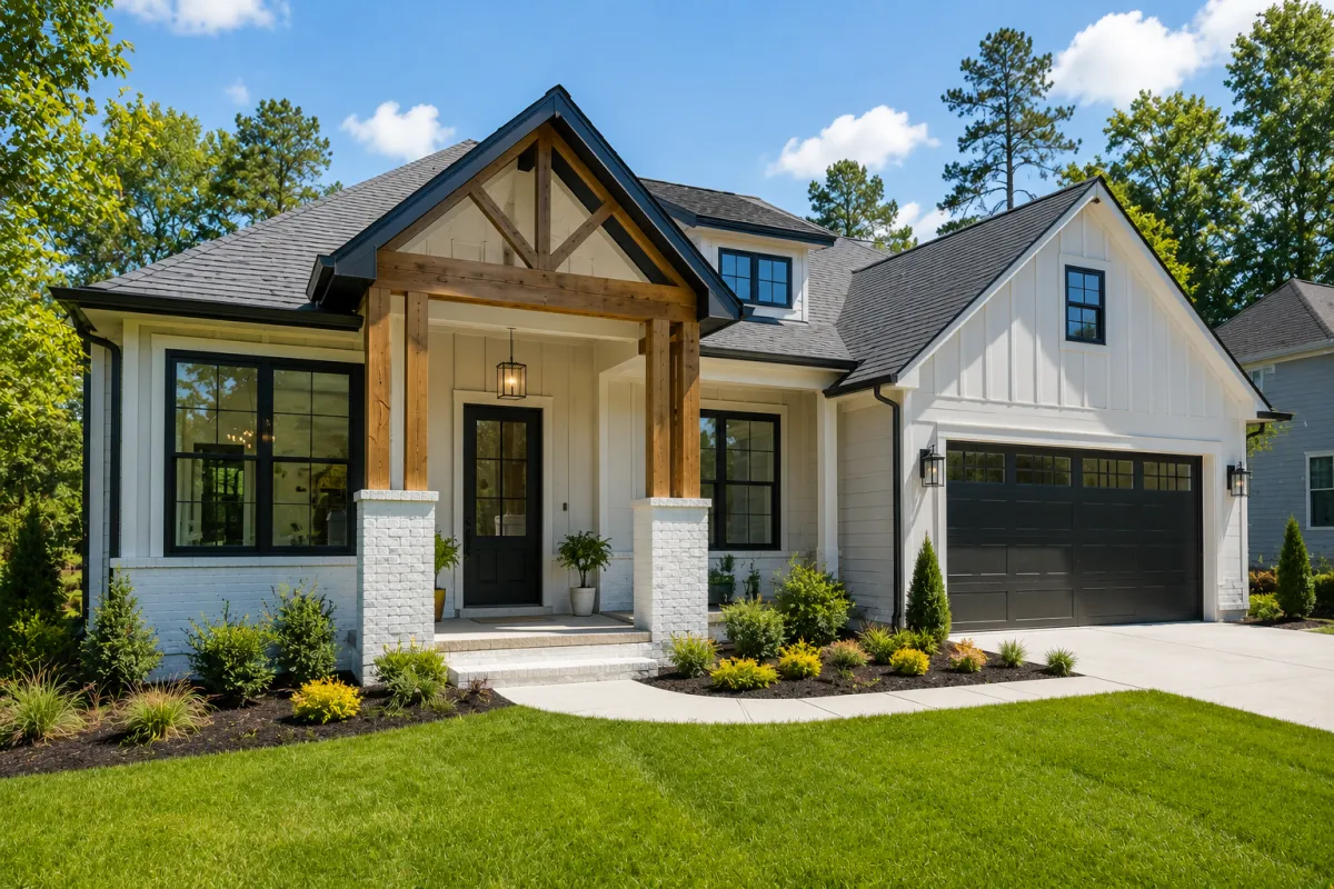 Bright modern new construction home in Greenville, South Carolina with clean finishes, organized spaces, natural daylight, and a calm walkthrough environment before closing.