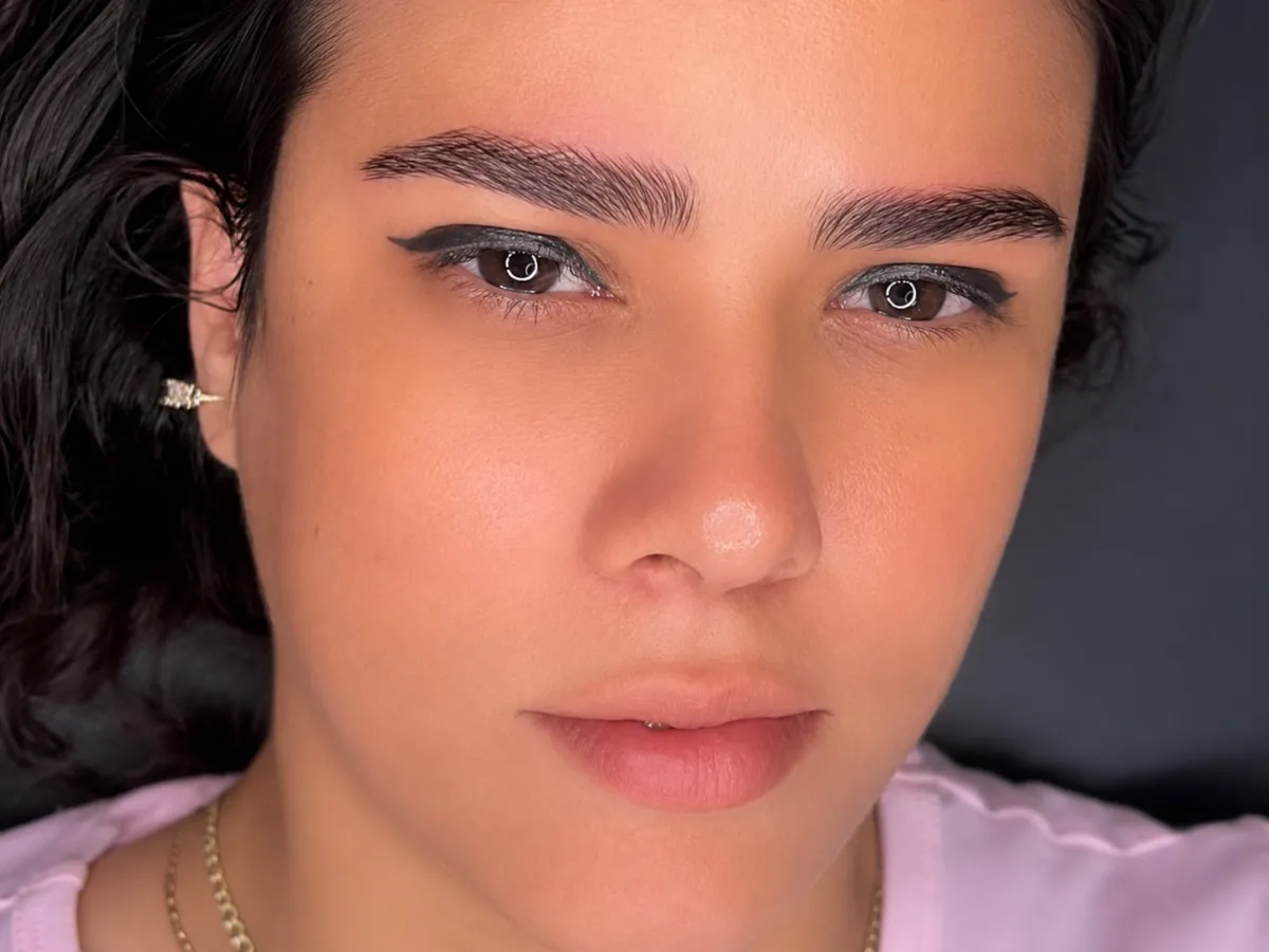 Natural Hair Stroke Brows result by Cristal Torres Brows in Las Vegas