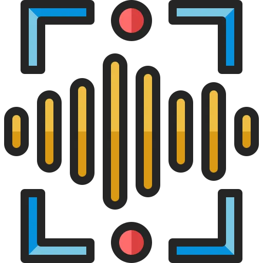 Voice assistant waveform or microphone icon symbolizing AI-powered phone call handling