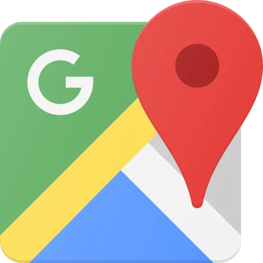 Google pin icon over digital map