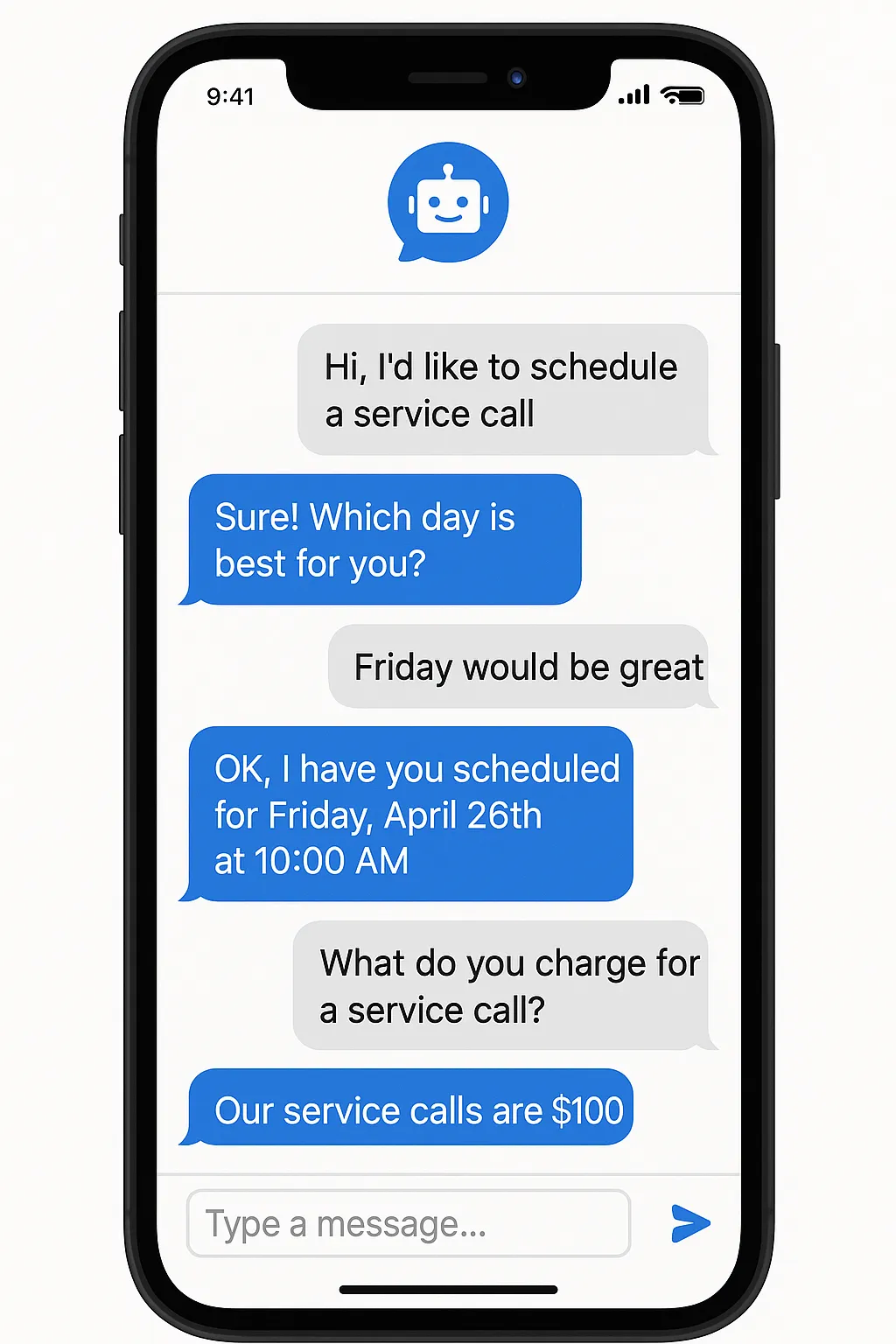 AI assistant handling customer inquiry in real time