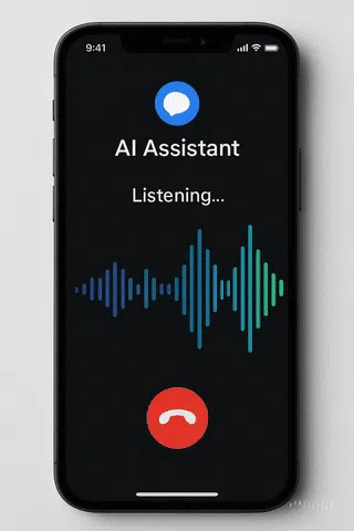AI voice assistant handling a call from a customer in real time
