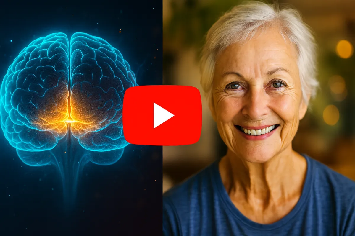 Isolated product play-button emblem: a modern circular play badge with subtle glass finish in brand blue, centered on pure white isolated background, no shadows, high-detail vector-like finish for hero poster.