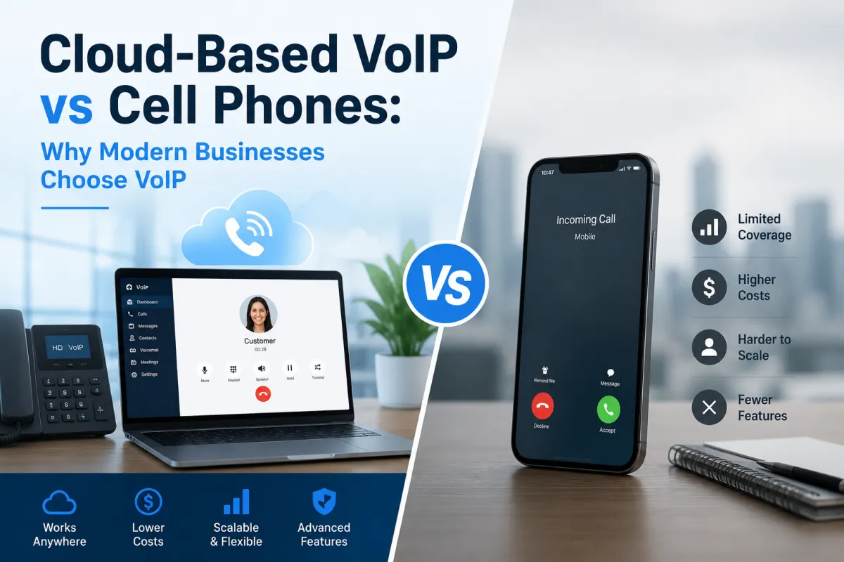 Cloud-Based VoIP vs Cell Phones: Why Modern Businesses Choose VoIP