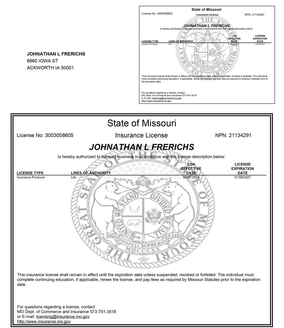 state license