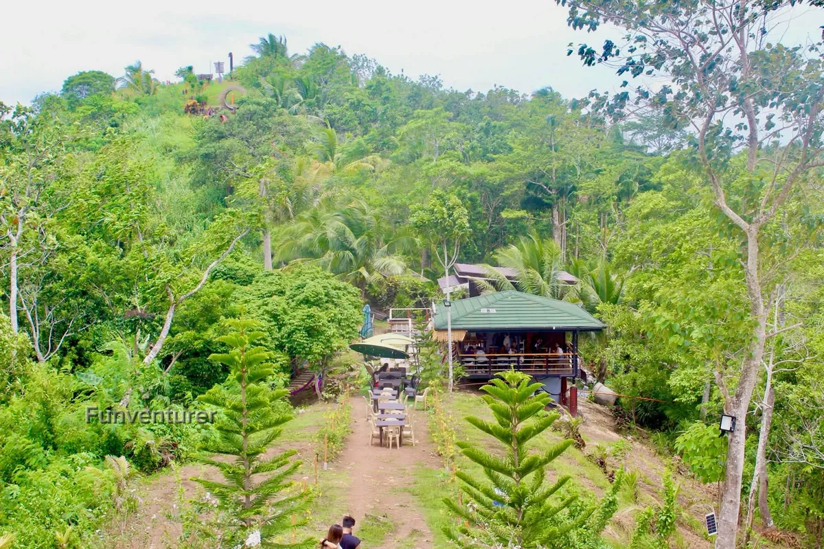 Open-air forest café serving fresh local artisan pastries and specialty coffee