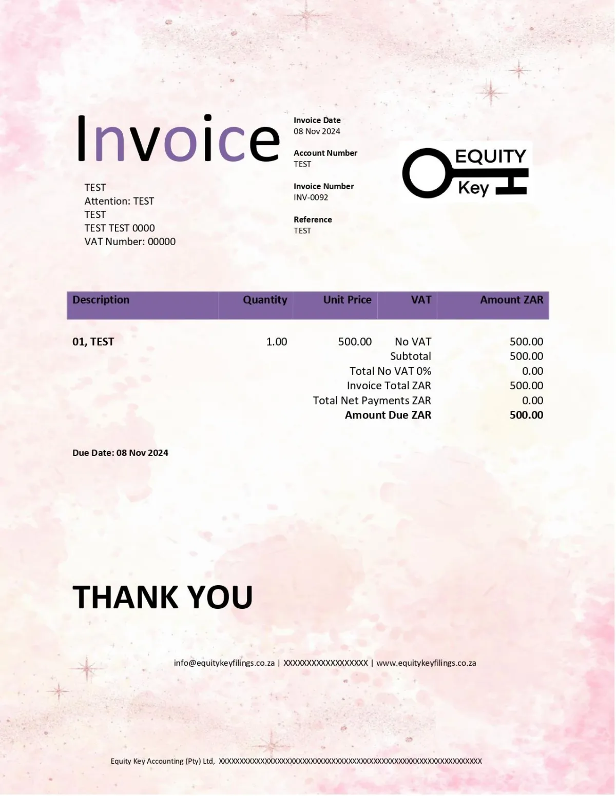 Xero custom invoices South Africa, Xero invoice design services, custom invoices for small businesses