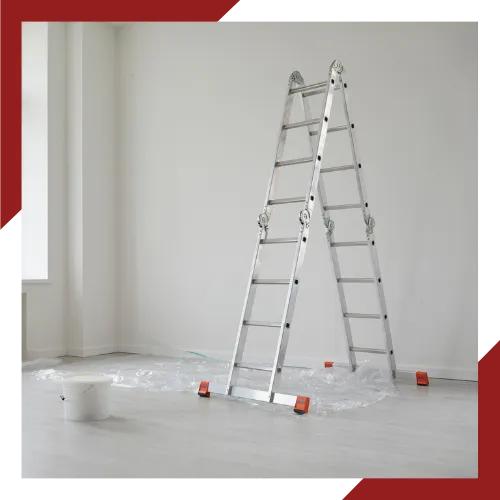 Licensed painting contractor team working with care