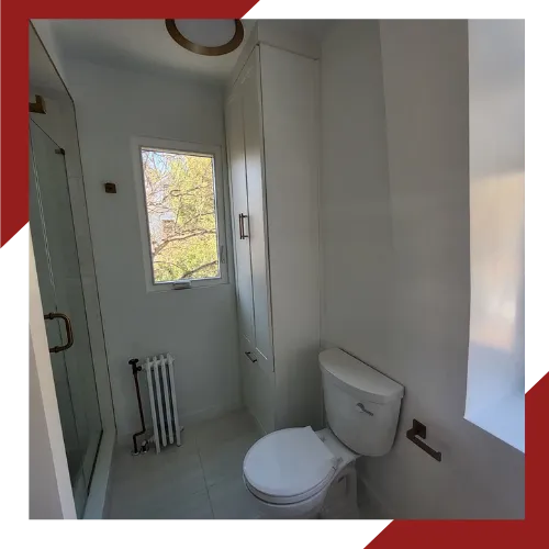 Modern bath remodel completed in Rockville, MD home