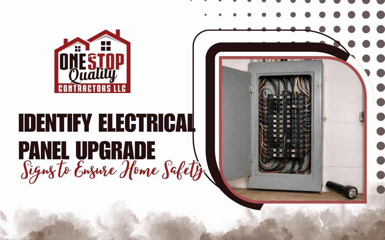 Home electrical panel showing signs that may require an upgrade