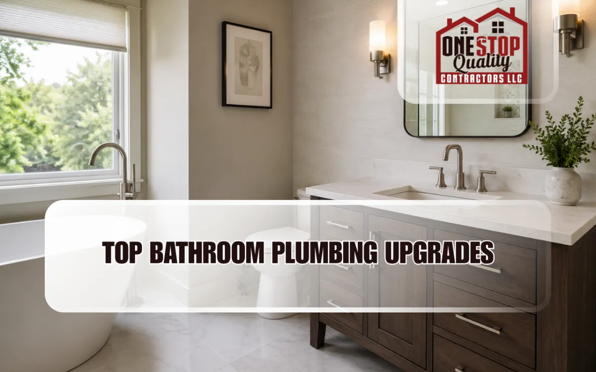 Bathroom plumbing upgrades completed during a home remodel