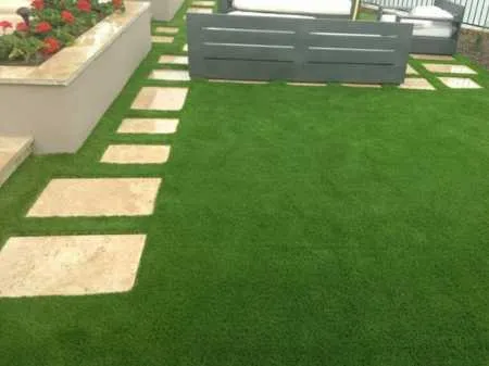 residential artificial turf installation