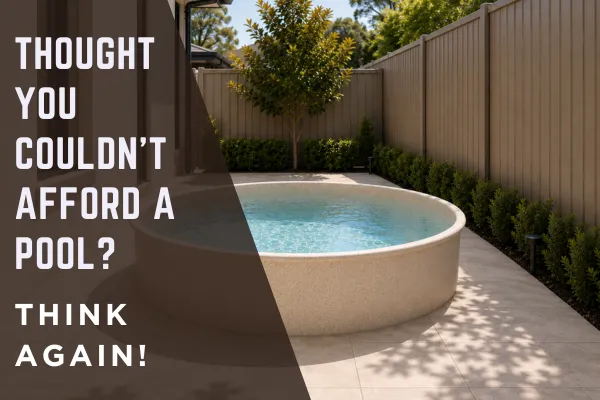 Affordable Aussie Plunge Pool™ installed in a small Australian backyard, starting from $4,550
