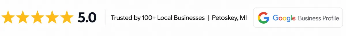 5.0 rating and trusted businesses badge