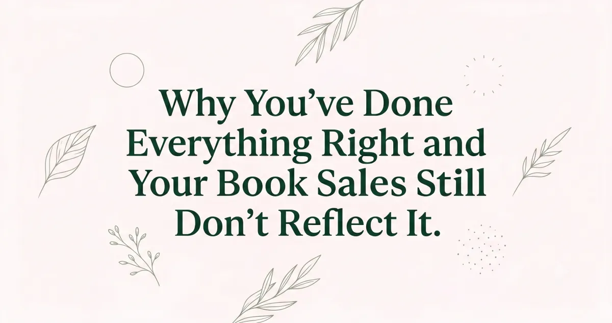 Why You've Done Everything Right and Your Book Sales Still Don't Reflect It