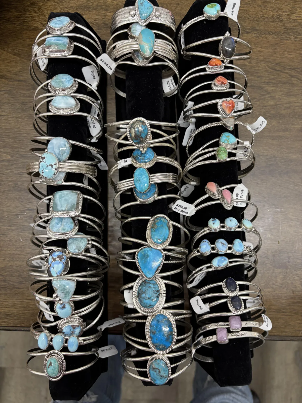 Turquoise jewelry display