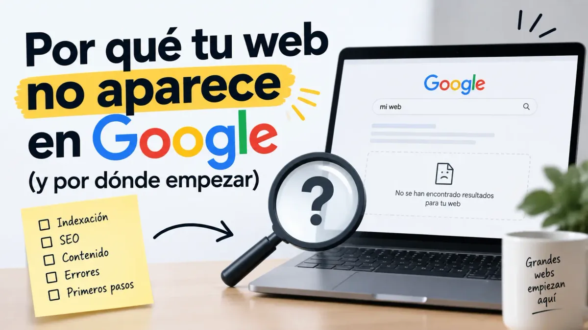 Por qué tu web no aparece en Google (y por dónde empezar)