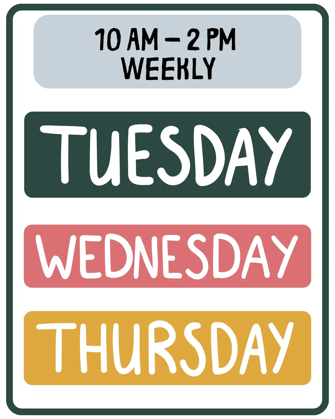 Homeschool supplemental schedule at Learning for Life Education