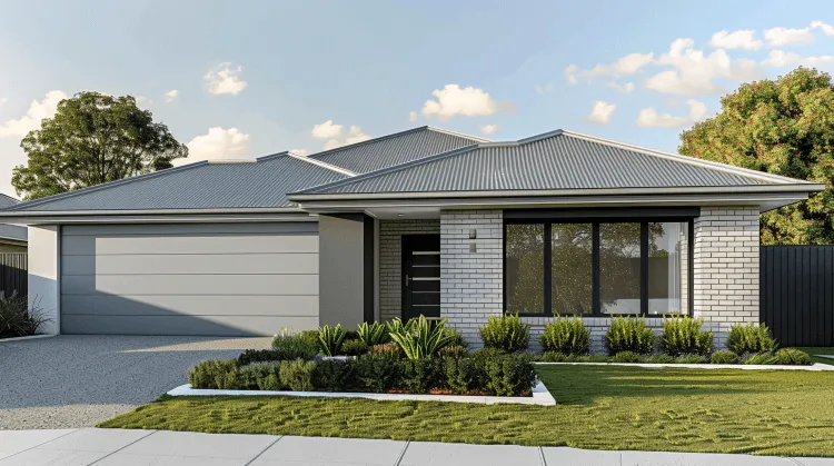 Artist’s impression of a large family home with 4 bedrooms, 2 bathrooms, and games room in Yanchep’s Condor Road.