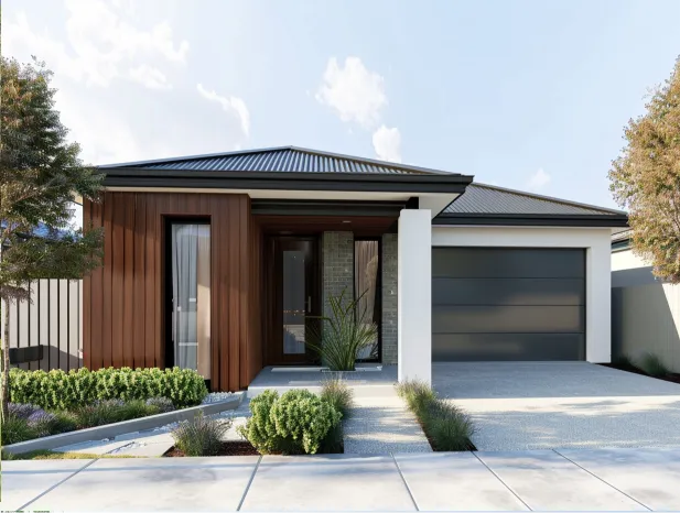 Image of a 3-bedroom, 2-bathroom home with a contemporary design on Hasties Road, Yanchep.