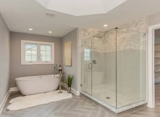 Heavy glass shower doors