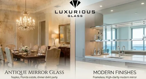 Antique mirror glass