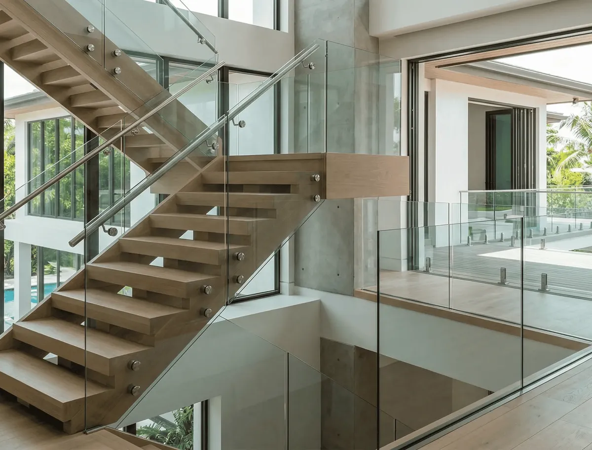 Advanced base shoe mounting for a sleek glass railing company near me