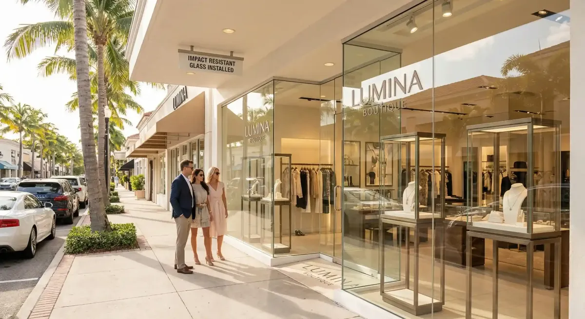 Retail glass in Naples 