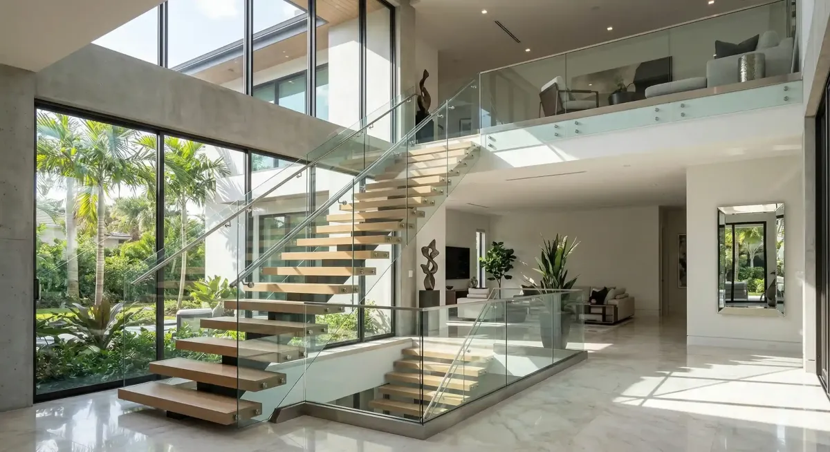 interior glass railings 