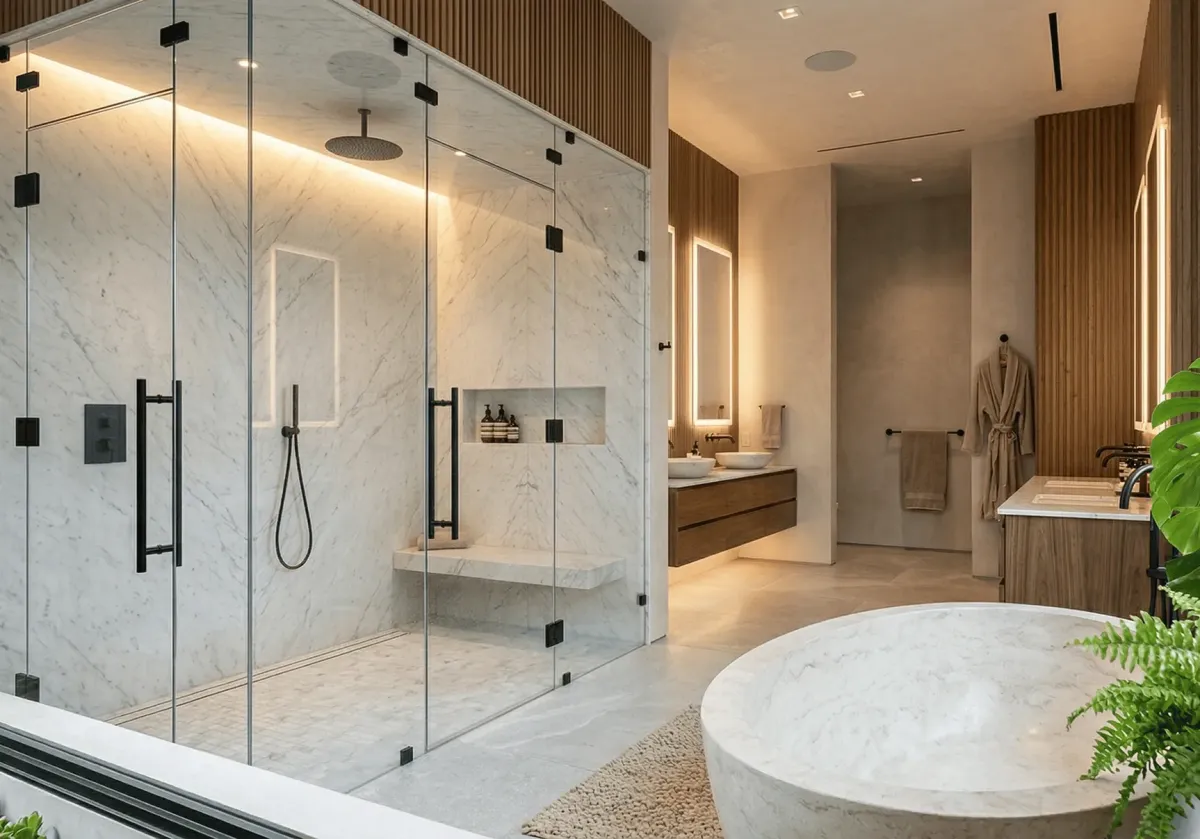 Masterfully installed shower enclosures by a fully licensed and insured glass contractor
