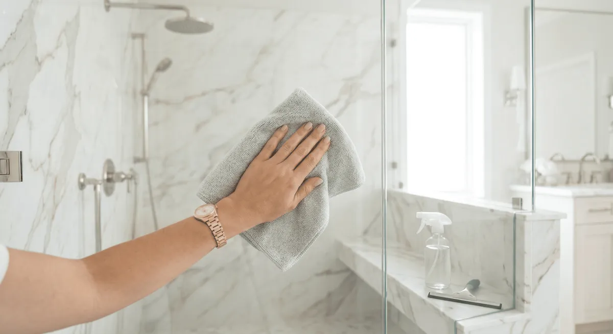 Cleaning shower glass 
