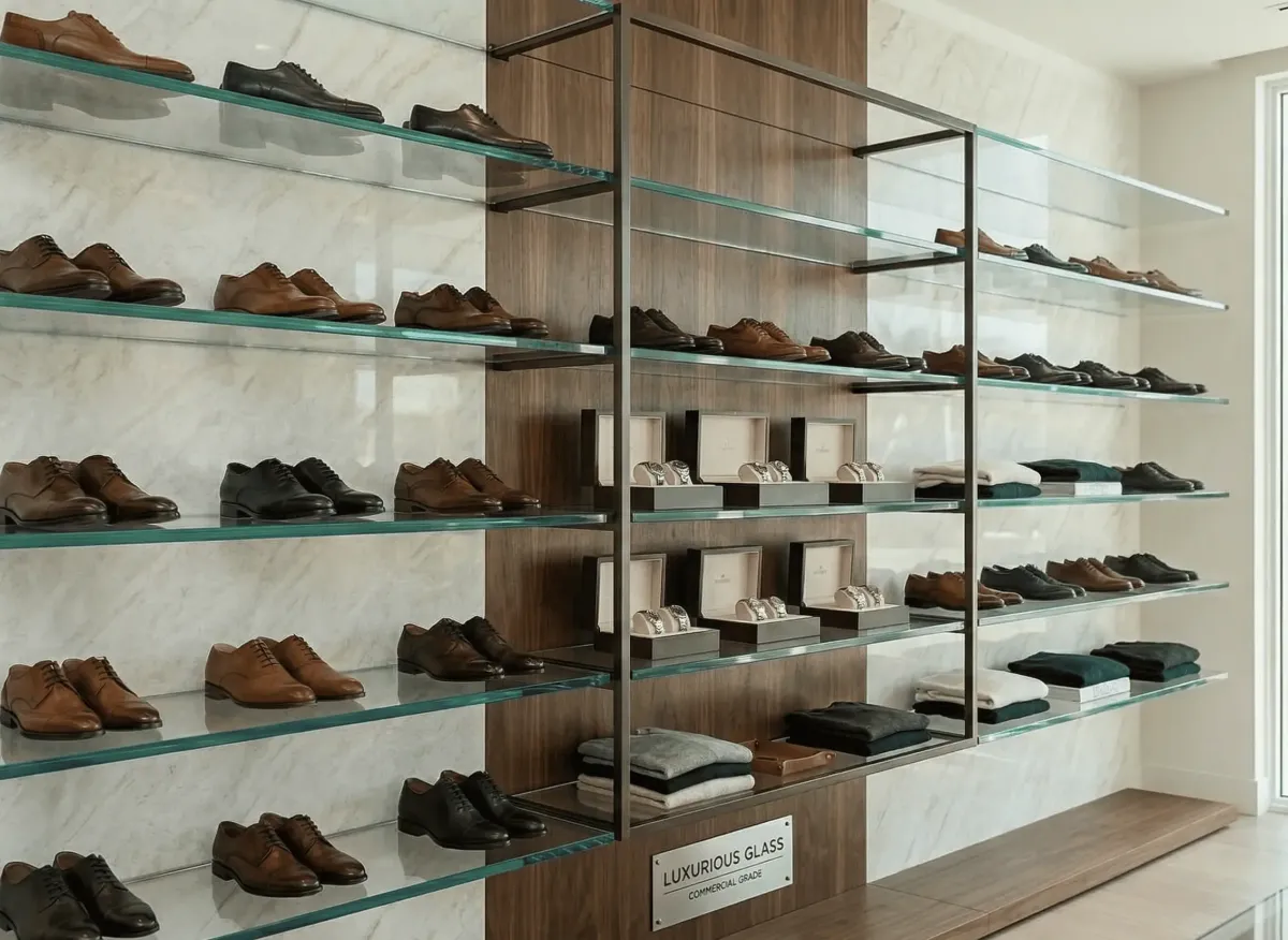 Expansive temperature-controlled wine cellar with custom floor-to-ceiling glass racks