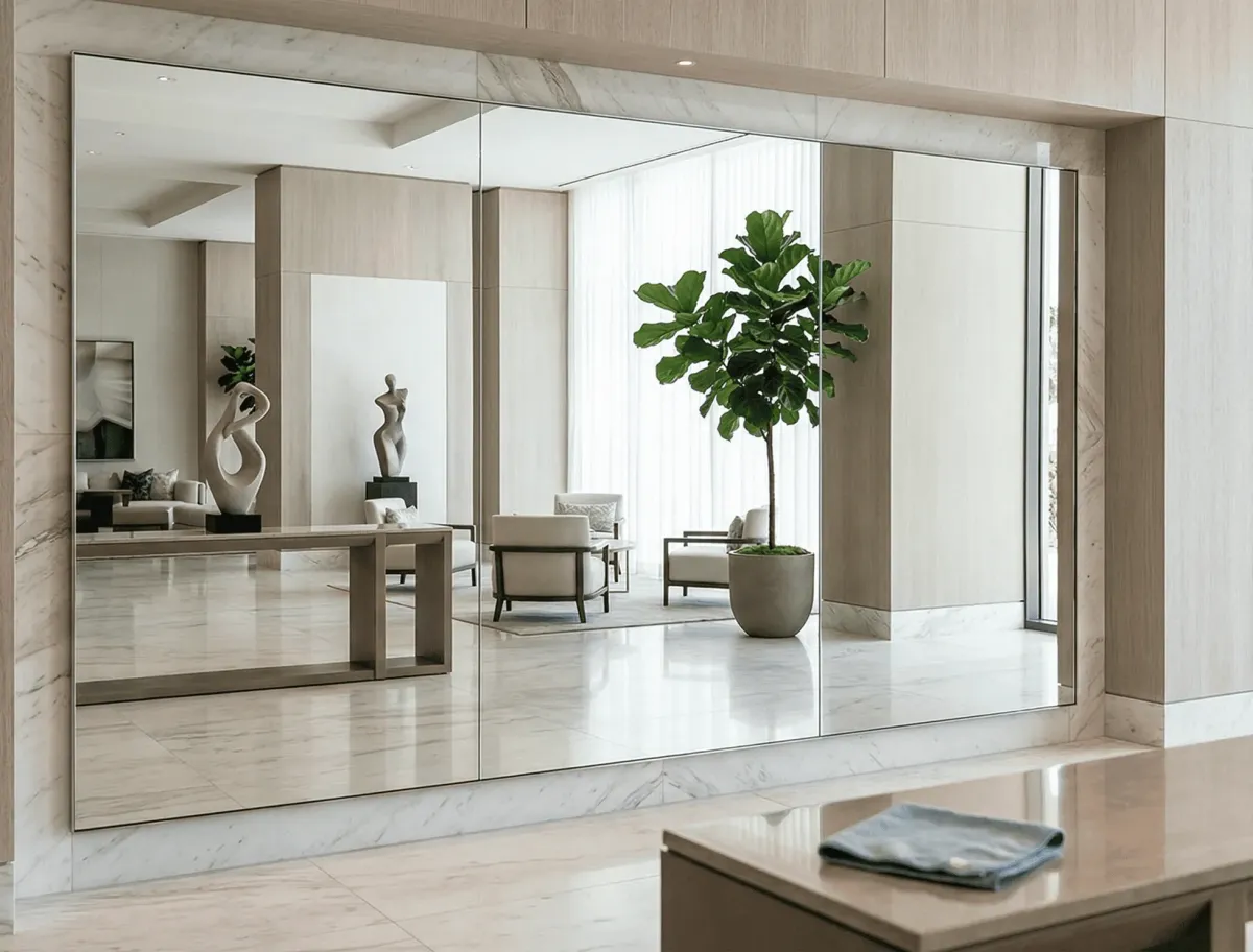 High-durability commercial bathroom mirrors for public and corporate restrooms