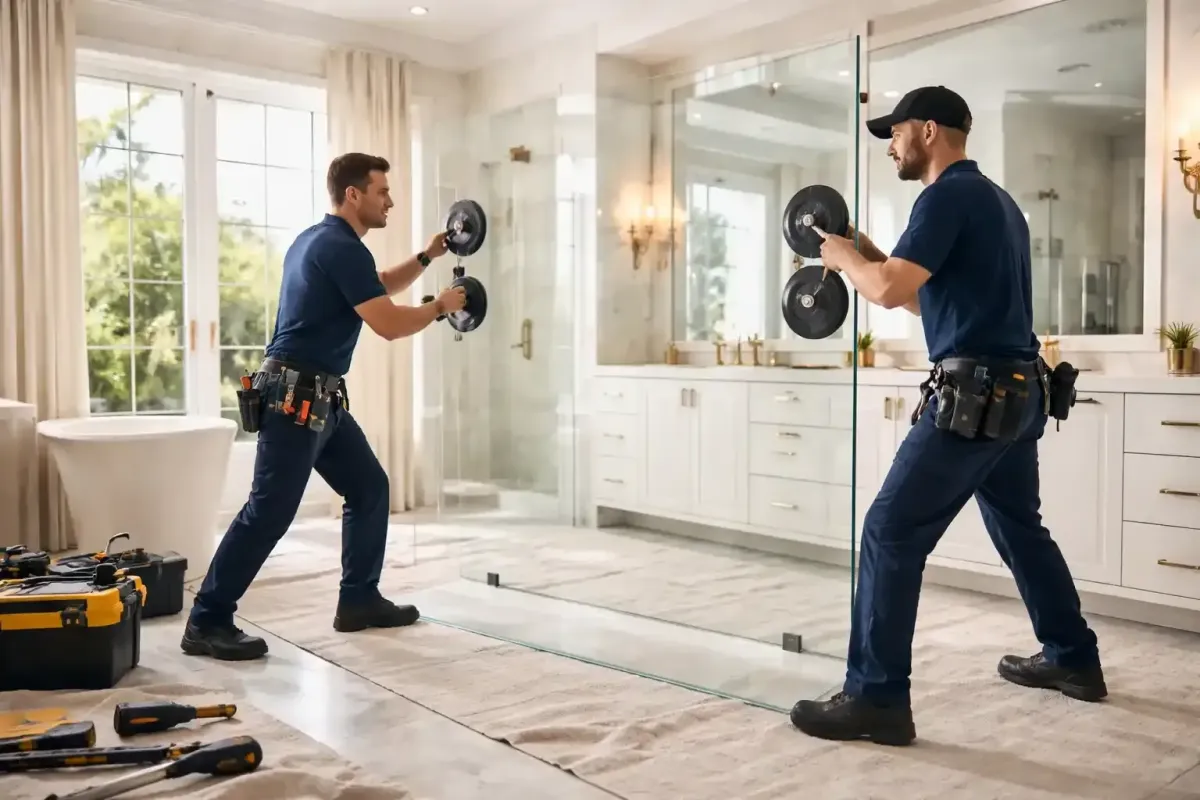 Glass installation process