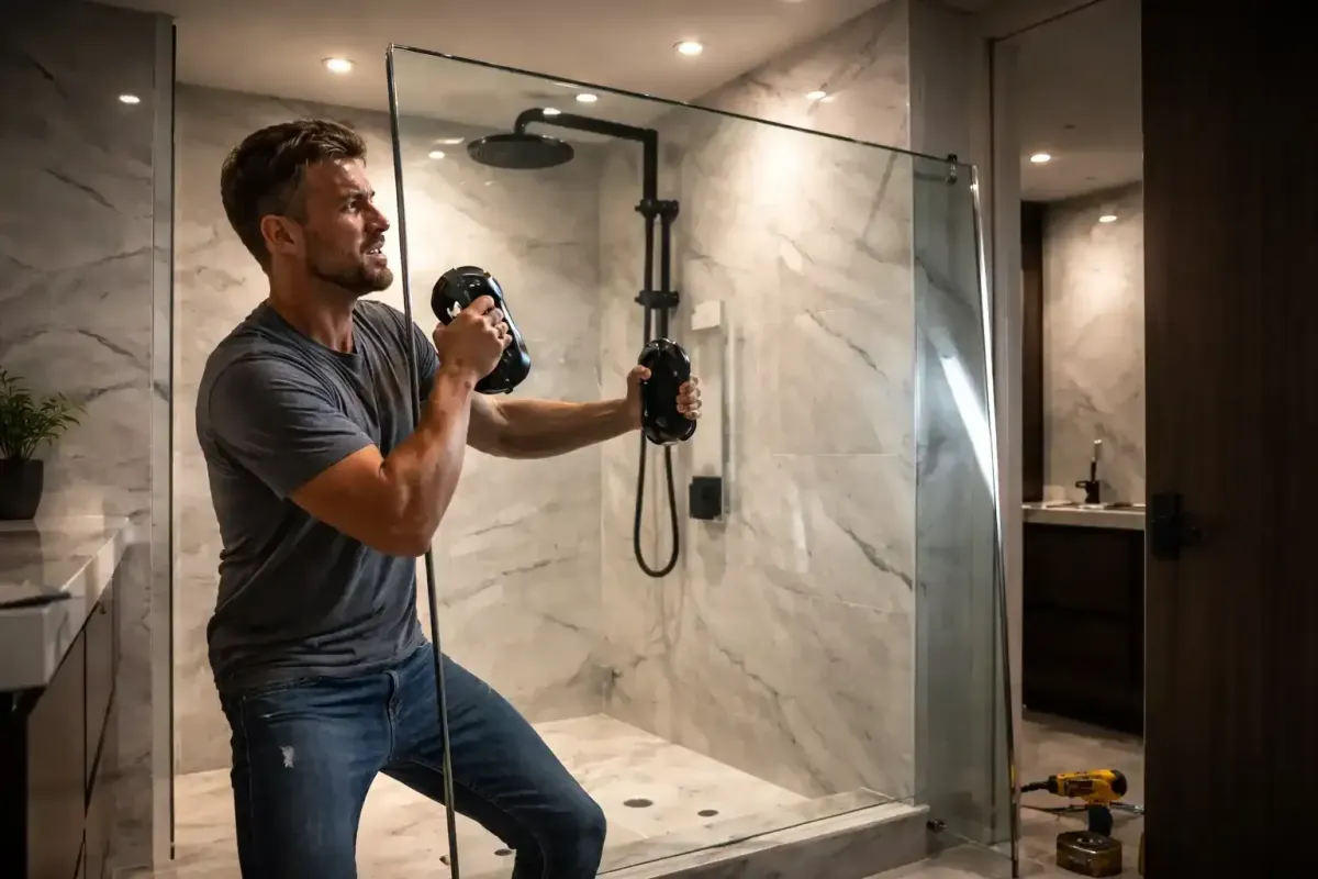 DIY shower door install