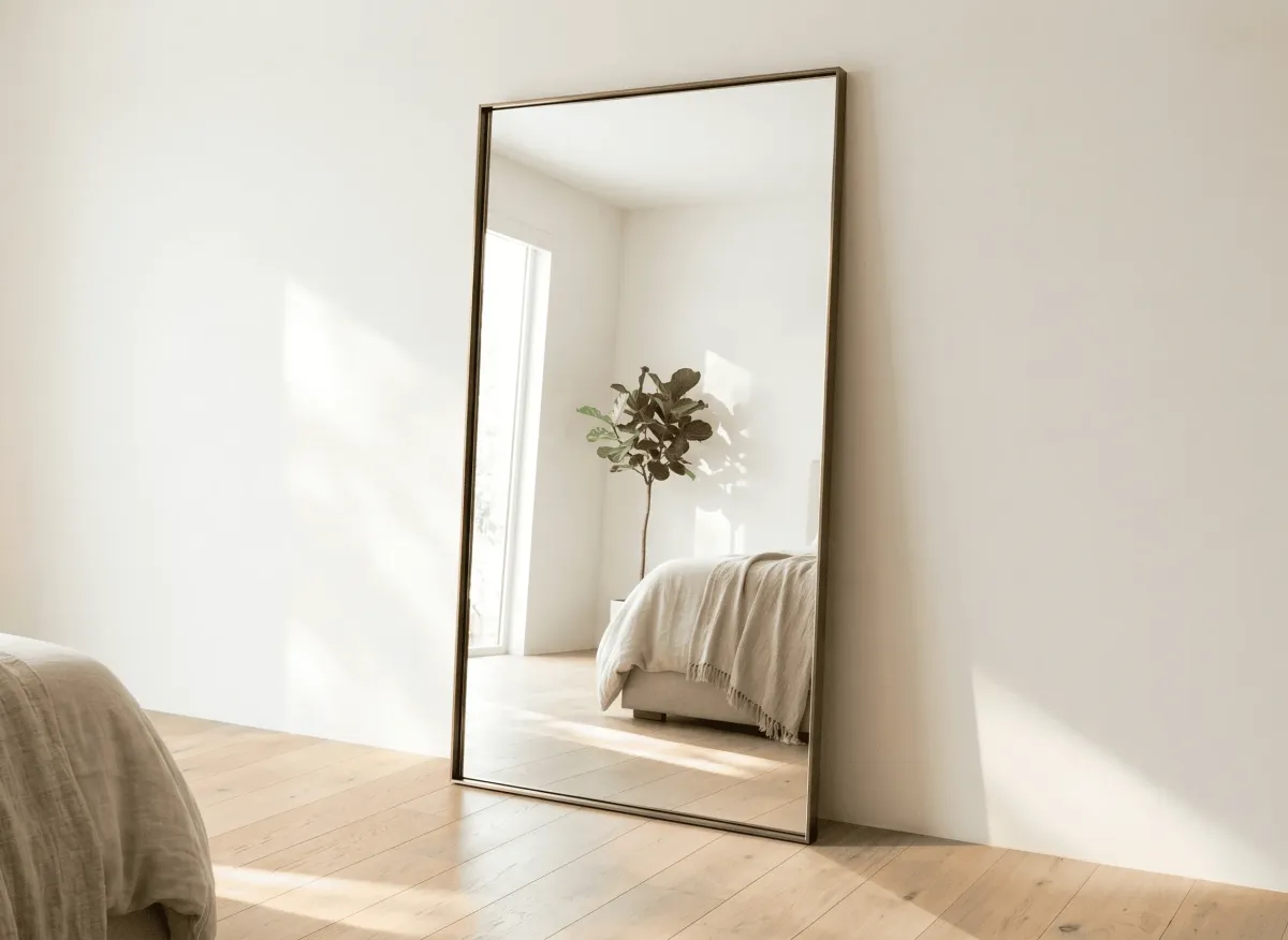 Full-length sturdy floor mirrors for studio and bedroom installations in Naples