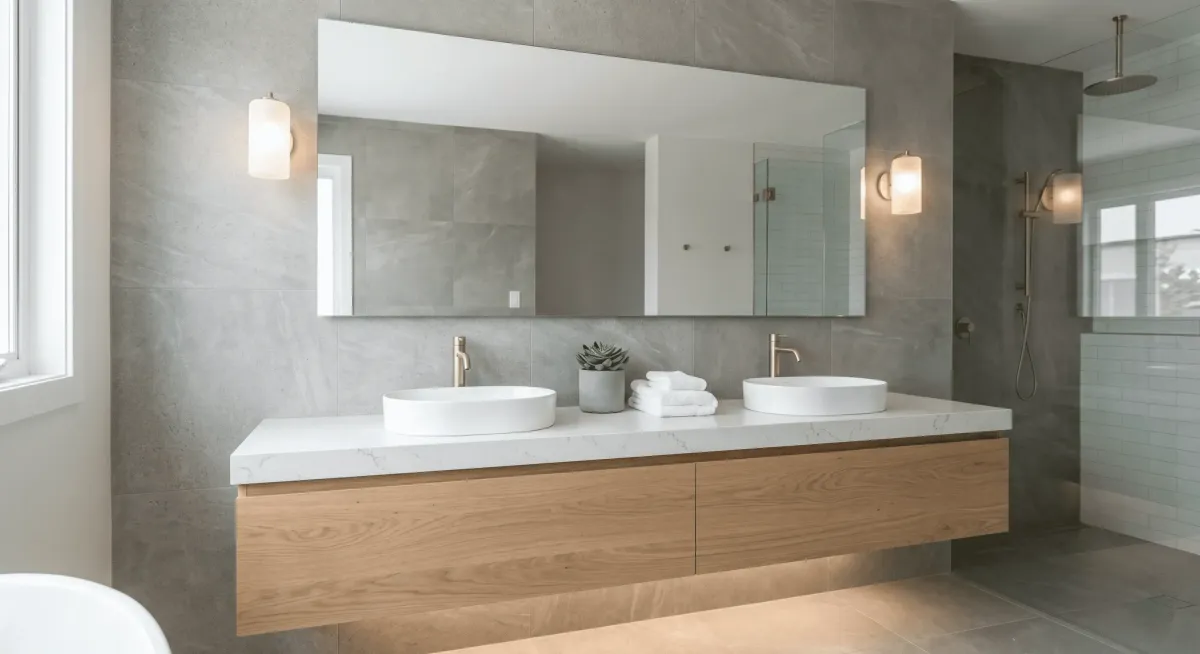 Custom framed and frameless bathroom mirrors for diverse interior styles