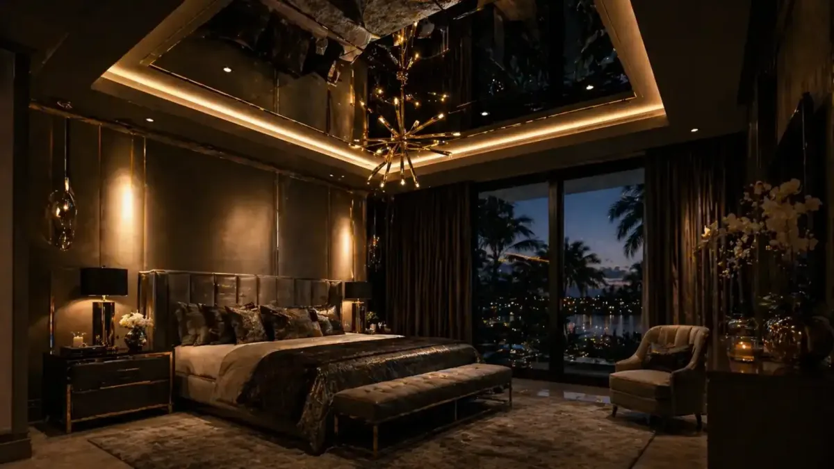 Ceiling mirror installation