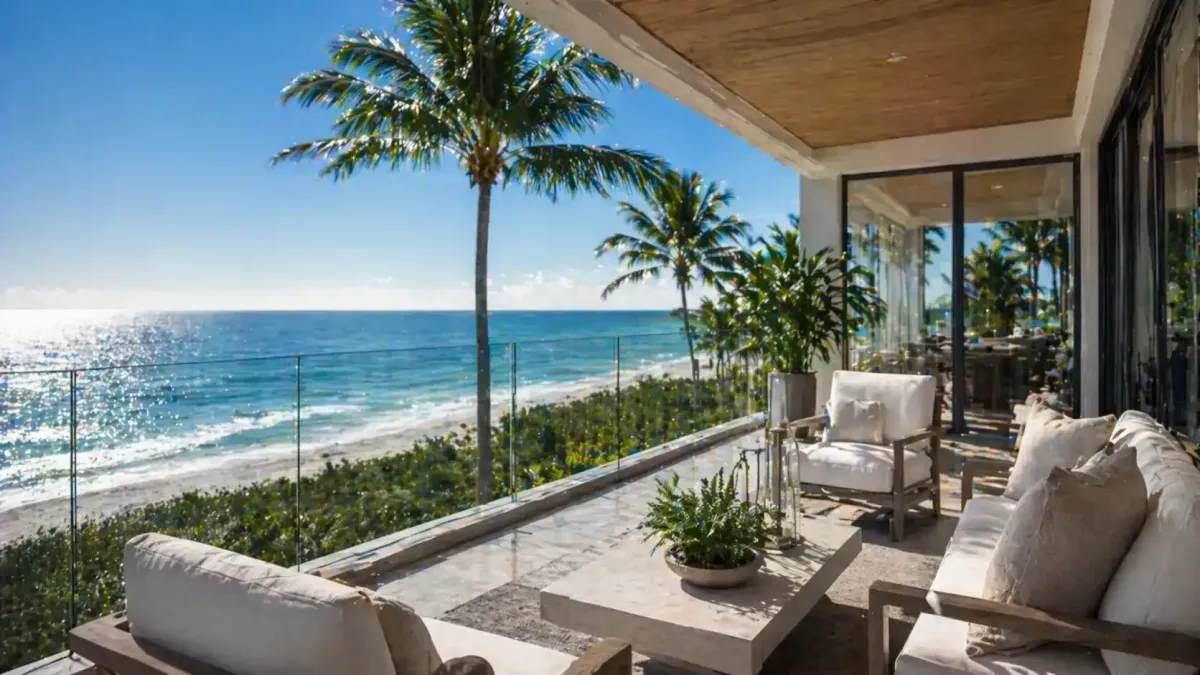 Glass balcony railing 