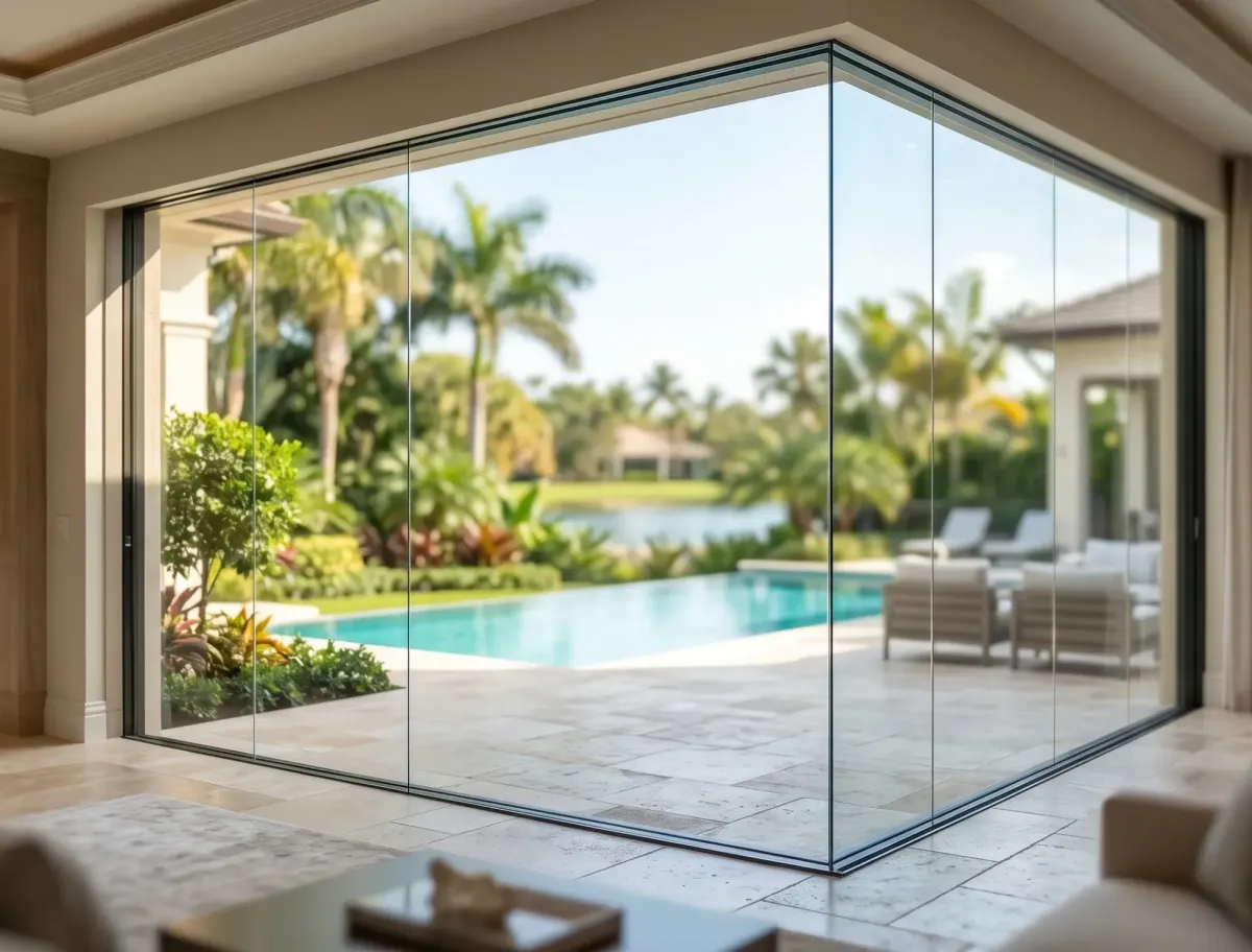Decorative wall-mounted residential mirror for a luxury dining room in Naples, Florida
