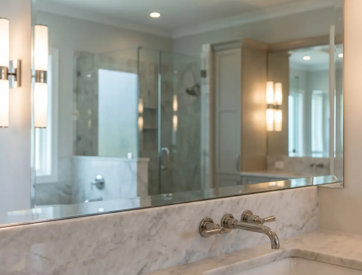 Frameless exterior glass railing for unobstructed ocean views in Naples.