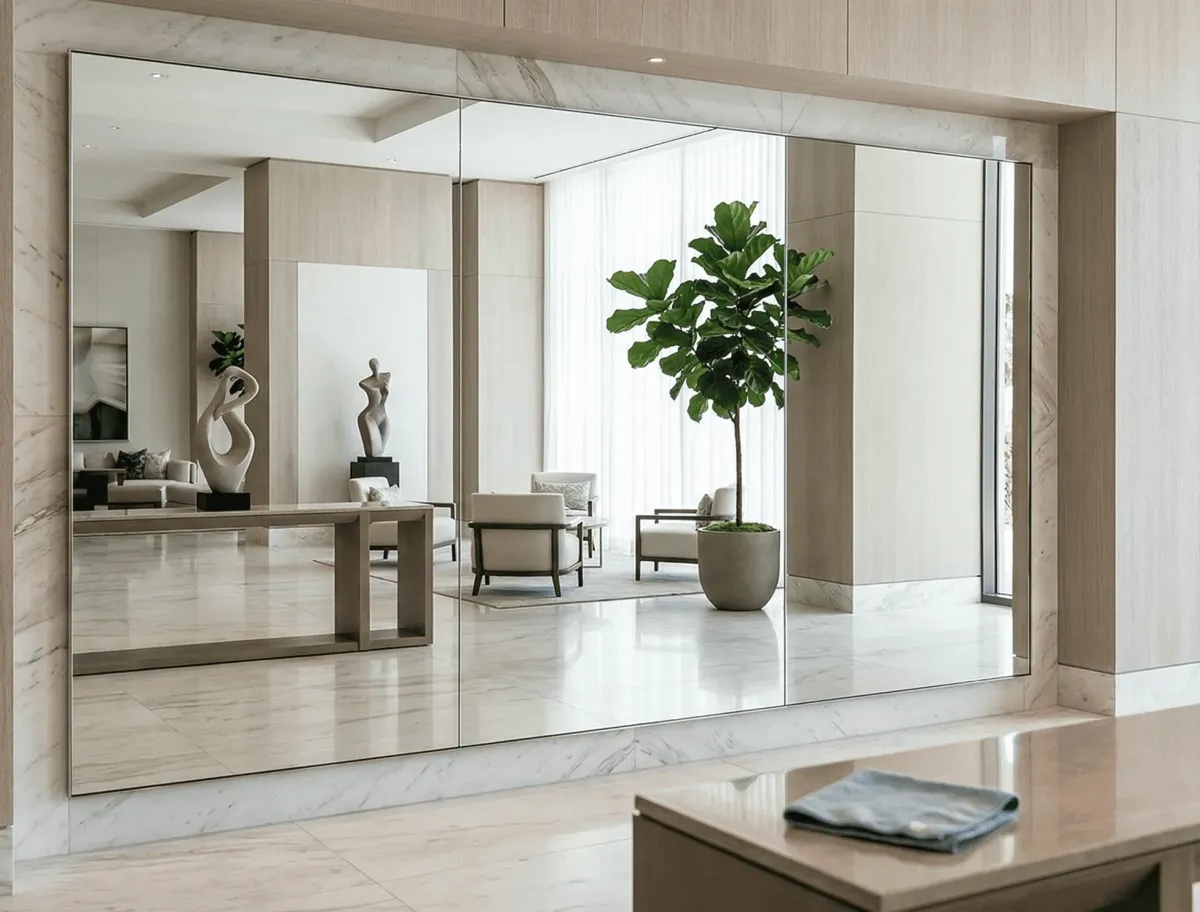 Expert fabrication of high-quality residential mirrors in our Florida glass shop