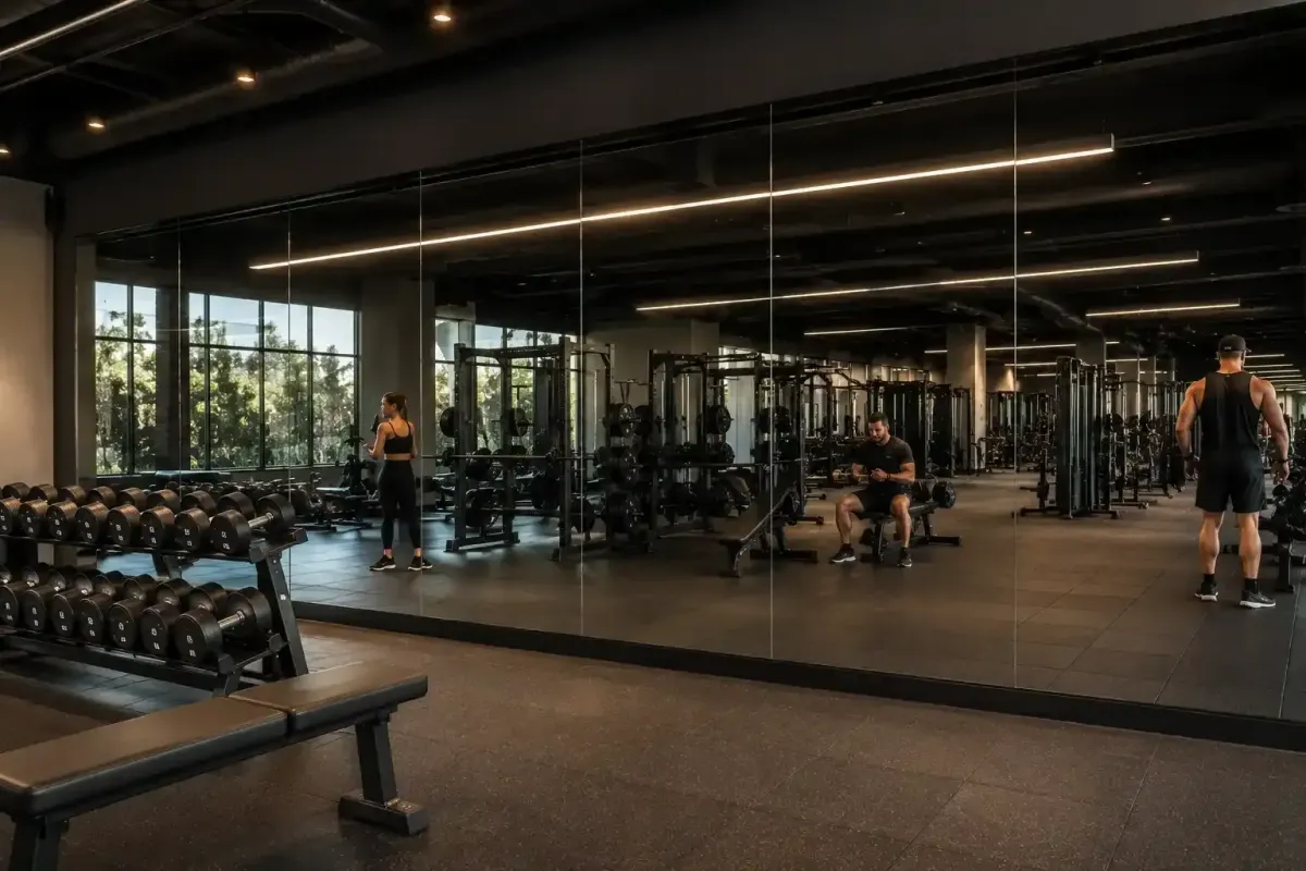 Commercial gym mirrors