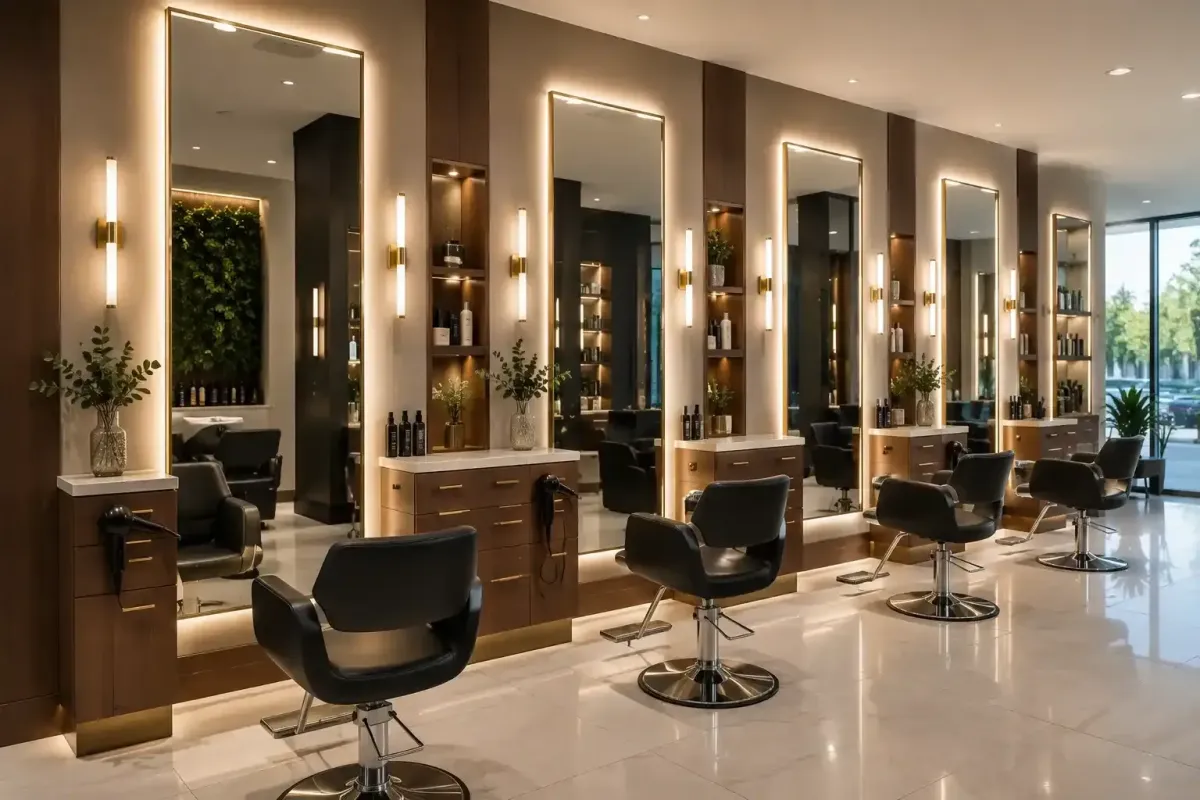 Hair salon mirrors