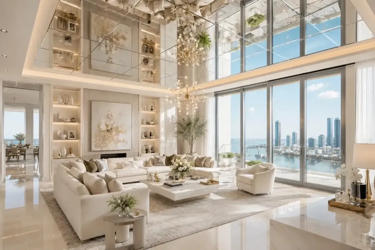 Ceiling mirror installation